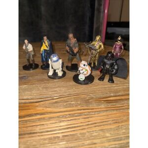 Star Wars Disney Store Cake Toppers Figures Lot of 8 PVC Figures